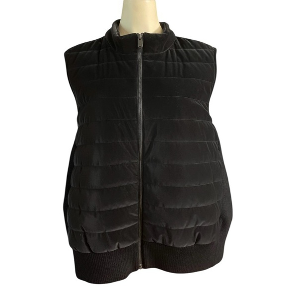 Athleta Hanover Hybrid Vest Womens 3X Quilted Front Velvet Luxe